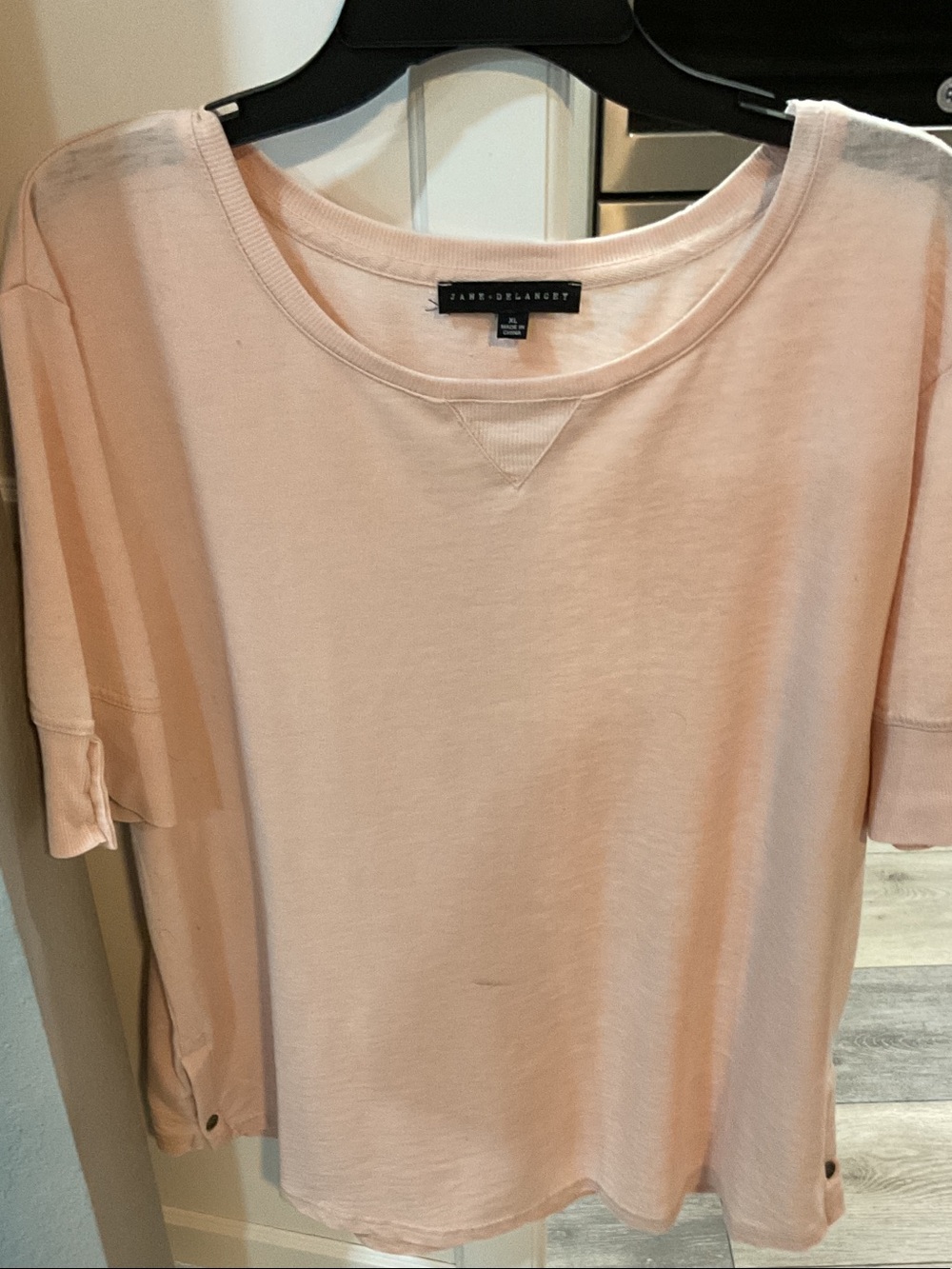 Jane and Delancey Soft Pink Short-Sleeve Sweatshirt